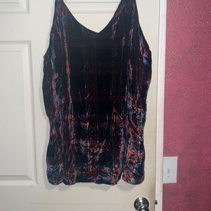Torrid Plaid velvet Tank top